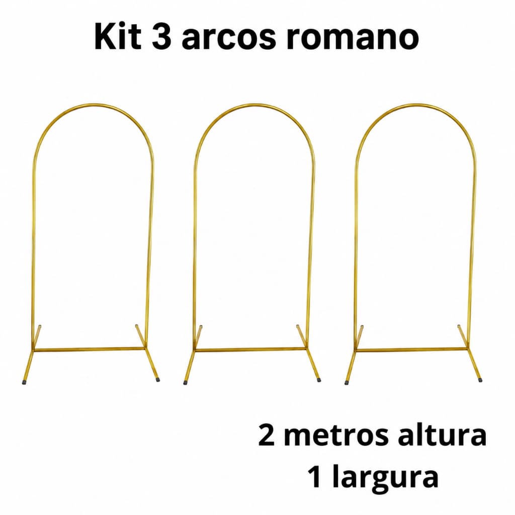 Kit 3 Arcos Romano para Decoração de Festas e Eventos Aniversario Casamento Bexiga