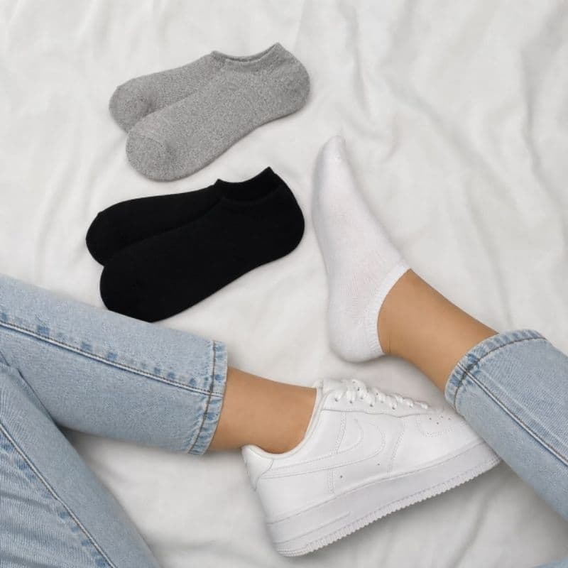 Kit 12 pares de meia branca preta cinza cano curto soquete invisivel algodão com Feminino Tam 35 á 40