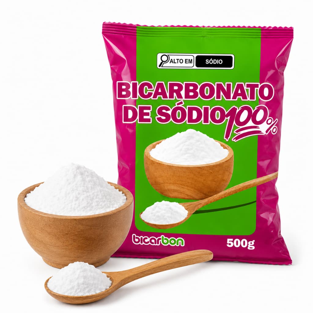 Bicarbonato de Sódio 100% Puro 500g Multiuso Limpeza Higienização e Uso Doméstico