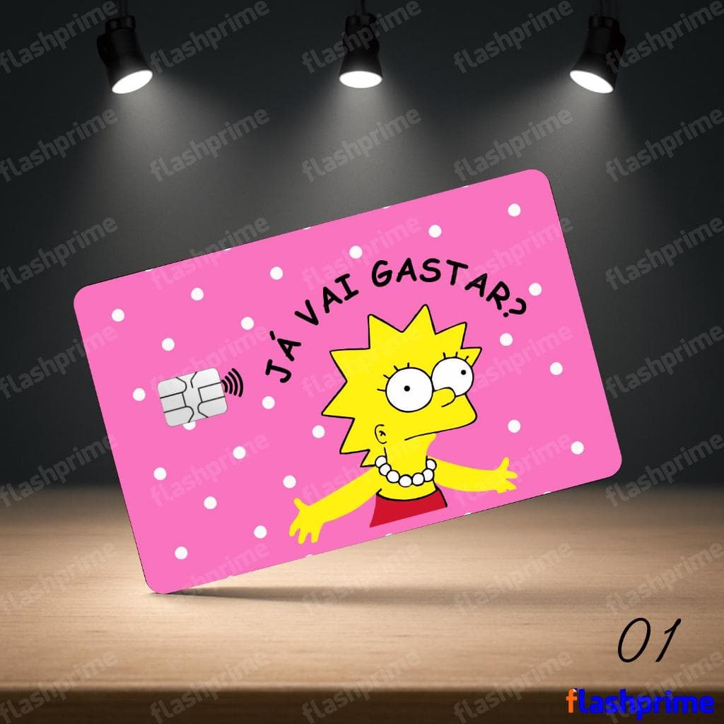 Adesivo Película para Cartão | Lisa Simpsons, Ja Vai Gastar, Humor, Memes, Cômico