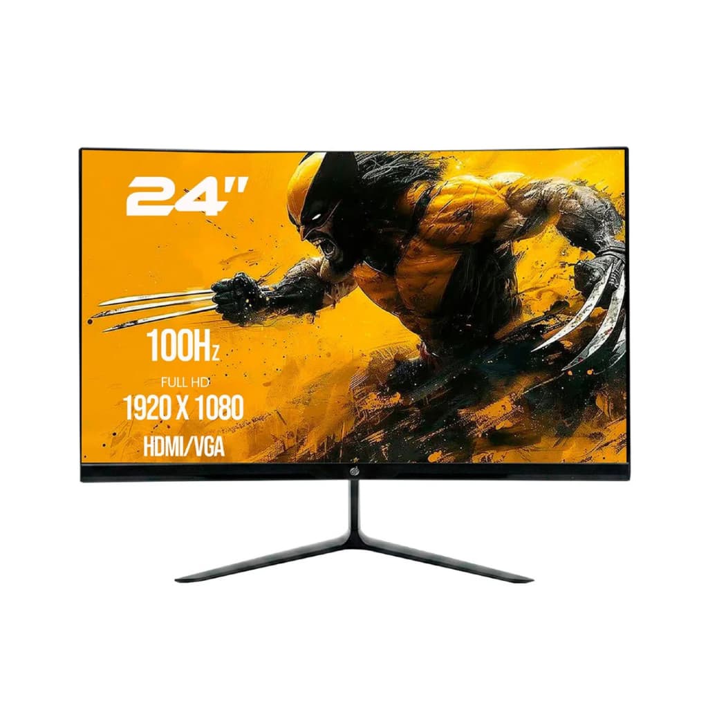 Monitor Gamer LED Isync M24hdc 24" Curvo, 100hz, Full Hd 1920x1080, Vga/hdmi, Vesa - Preto