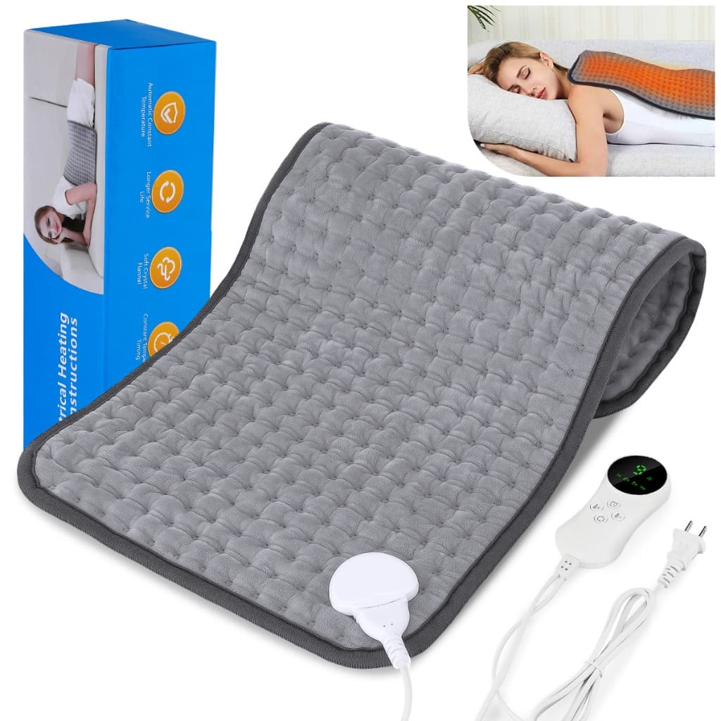 Almofada de Aquecimento Elétrica com Controle Digital,Super Macia,Lavável,Terapia de Calor para Corpo