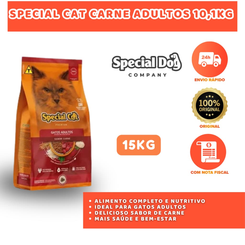 SPECIAL CAT CARNE ADULTOS 10,1 KG ALIMENTO COMPLETO PARA GATOS ADULTOS