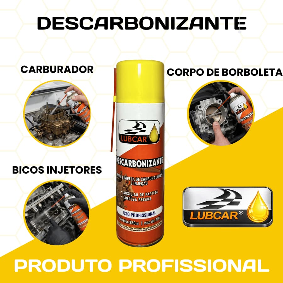 Descarbonizante Spray 300ml – Limpa TBI Bico Injetor Carburador Câmara de Combustão Válvulas