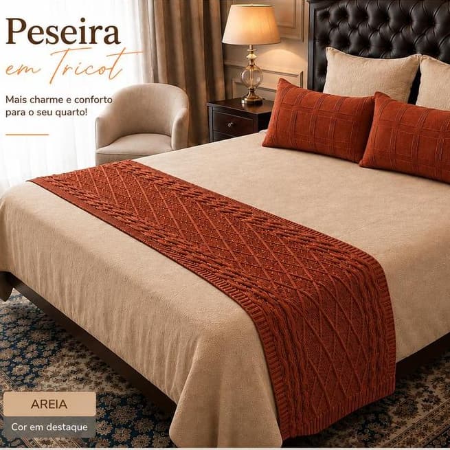 PESEIRA EM TRICOT MANTA TRANÇADO LUXO SOFÁ OU CAMA