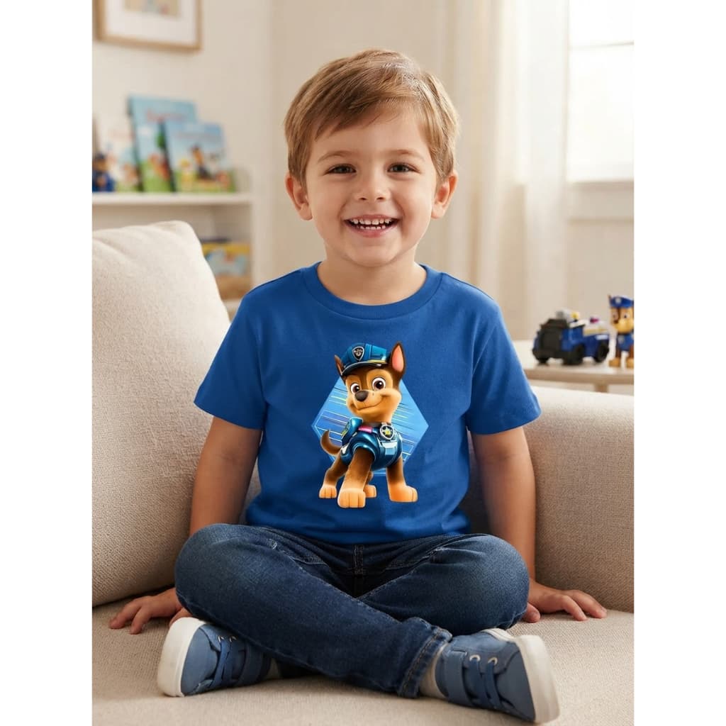 Patrulha Canina - Camiseta Infantil Fantasia Marshall Chase Ruble Rocky