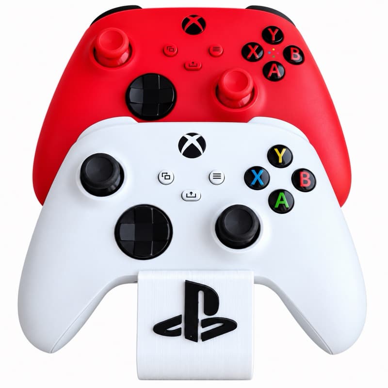 Suporte Para 2 Controles PS5/PS4  Branco