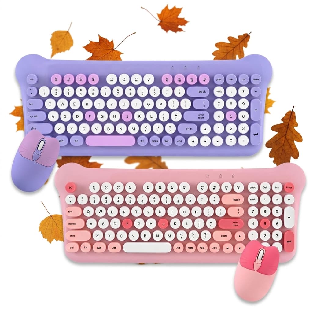 Kit Gamer Teclado Semi-Mecânico e Mouse Wireless Sem Fio ABNT2