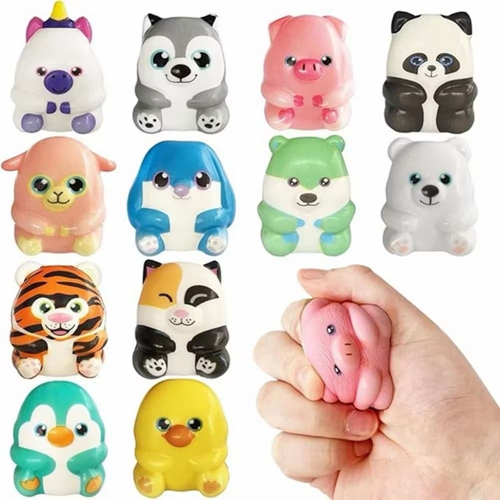 Chaveiro Squishy Anti‑Estresse, Formato de Animais Fofos, Brinquedo Macio, Modelos Sortidos