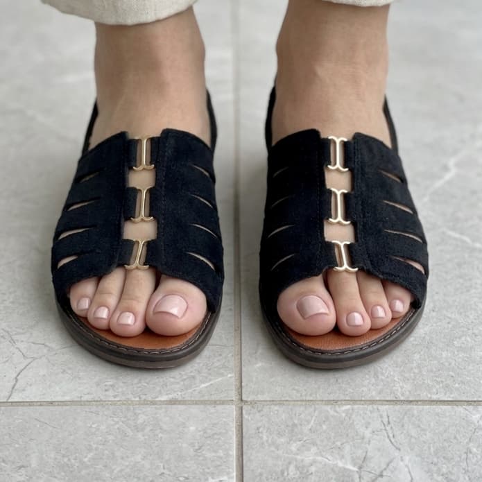 Sandália Rasteirinha Plana Casual Calça Fácil