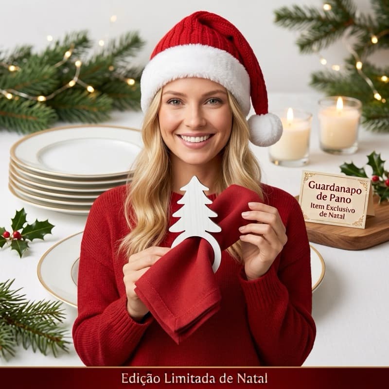 Kit 6 Porta Guardanapos De Natal Organizados Premium 3 Cores