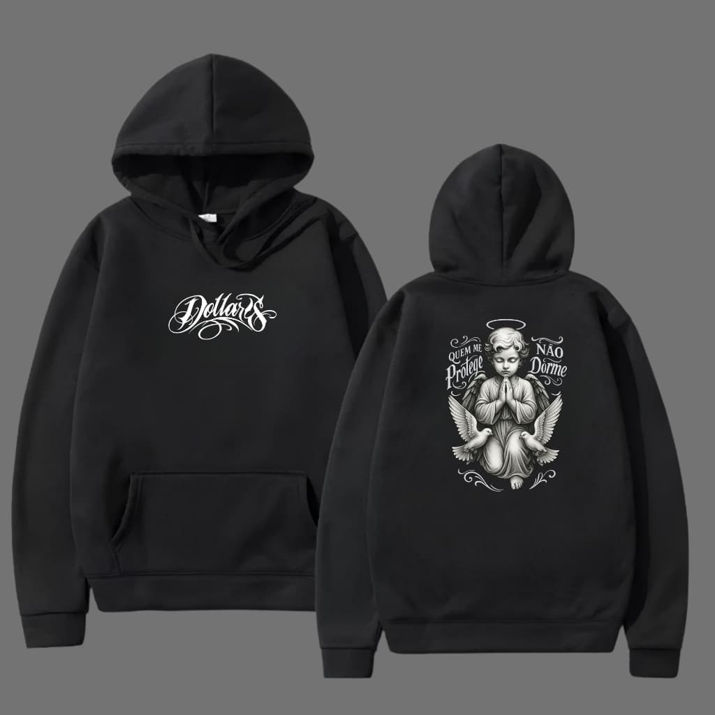 Moletom Blusa Frio Casaco Anjo Streetwear Blessed Elegante