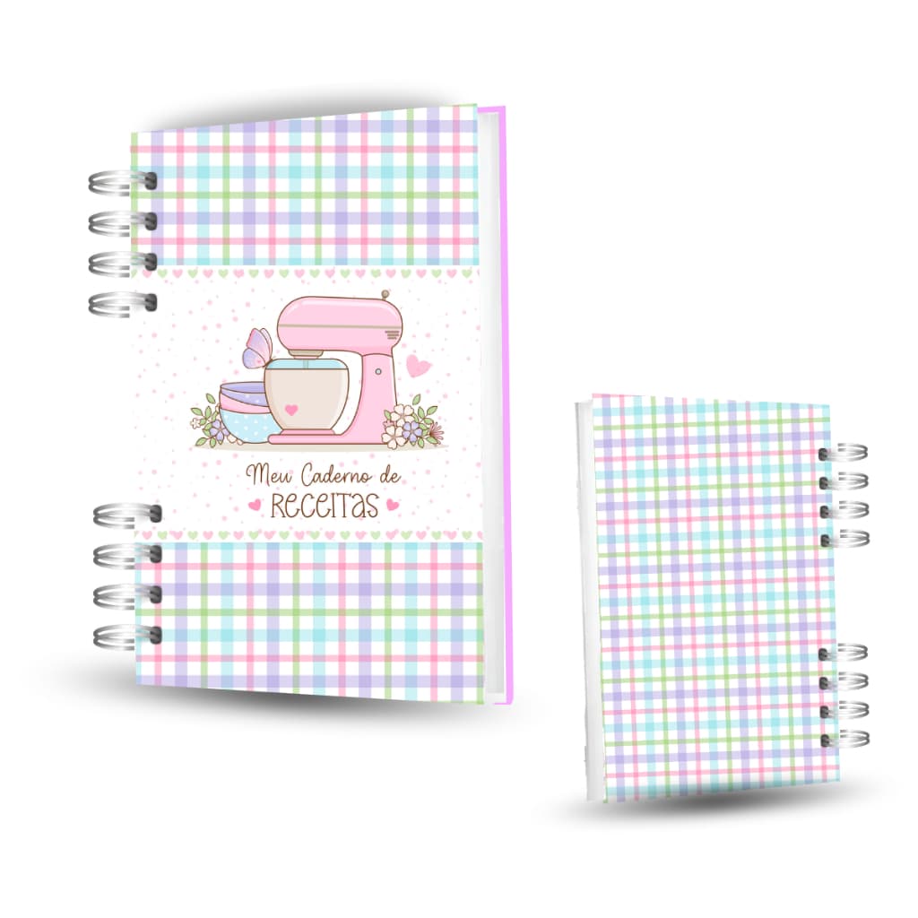 Livro de Receitas  Personalizado com Nome Capa Dura 100 Folhas Caderno Receita
