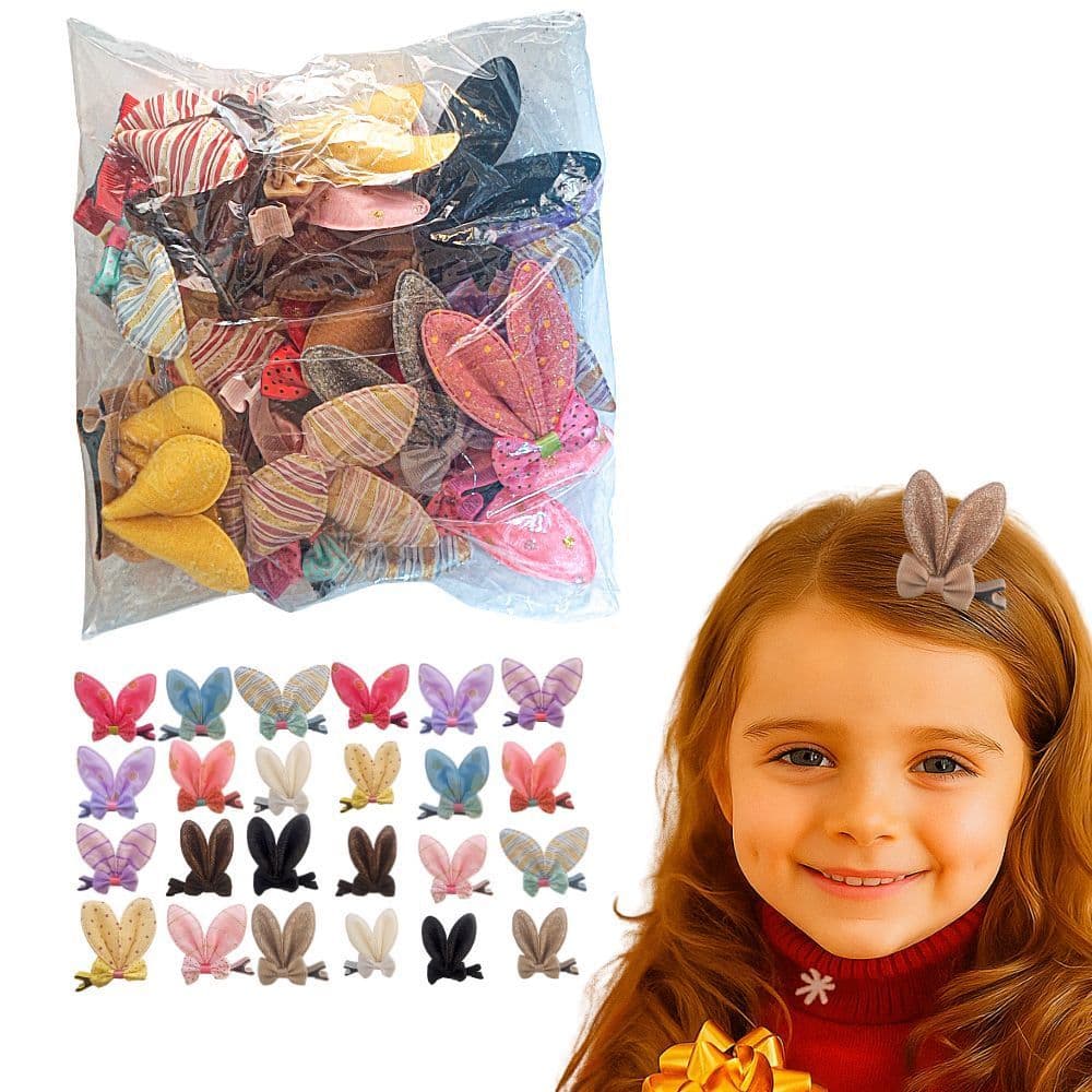 Kit Pacote de Laços Grampo Bico Pato Coelho Colorido Infantil Pet
