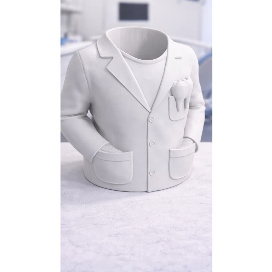 Porta Lápis Porta Caneta 3D Jaleco Dentista Masculino 3D Mesa Organizada