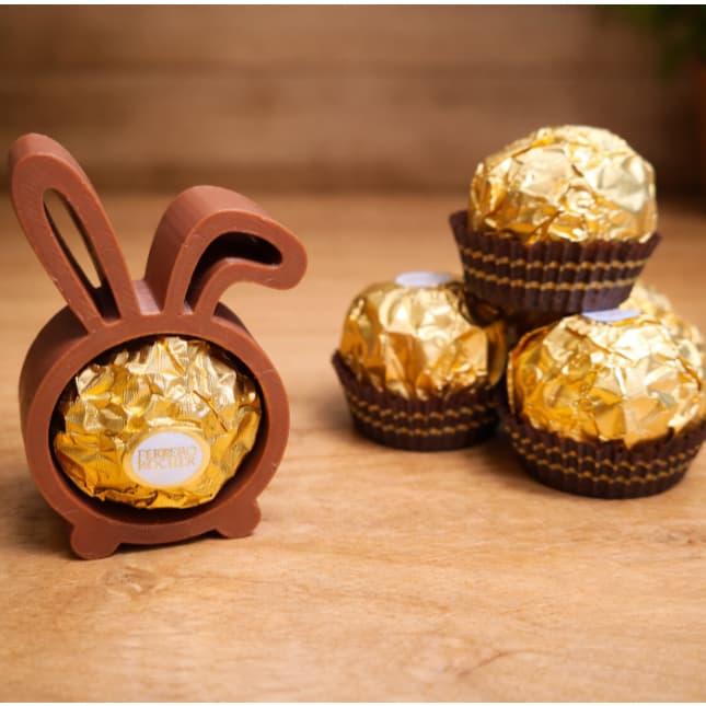 Kit Porta Ferrero Rocher Coelho Páscoa Chocolate Lembrancinha de Páscoa Presente Comemoração