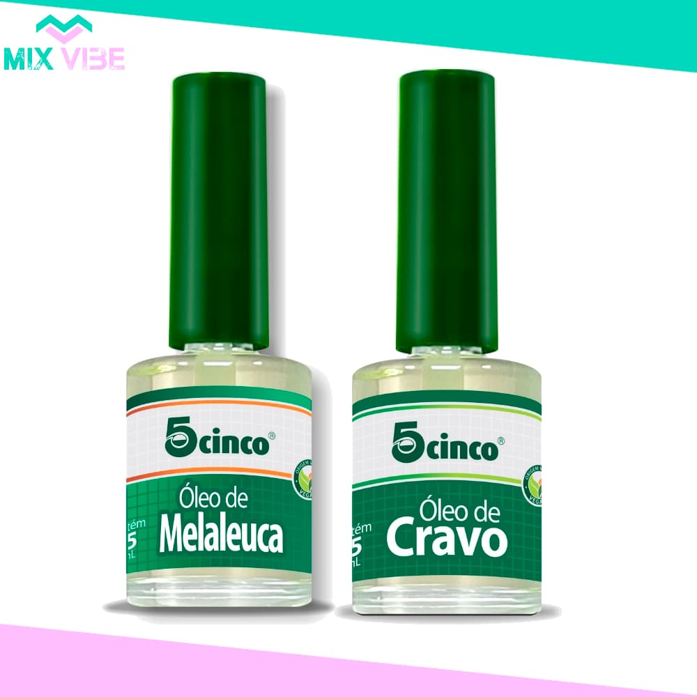 Kit Tratamento de Cutículas 5Cinco - Óleo de Melaleuca 15ml + Óleo de Cravo 15ml