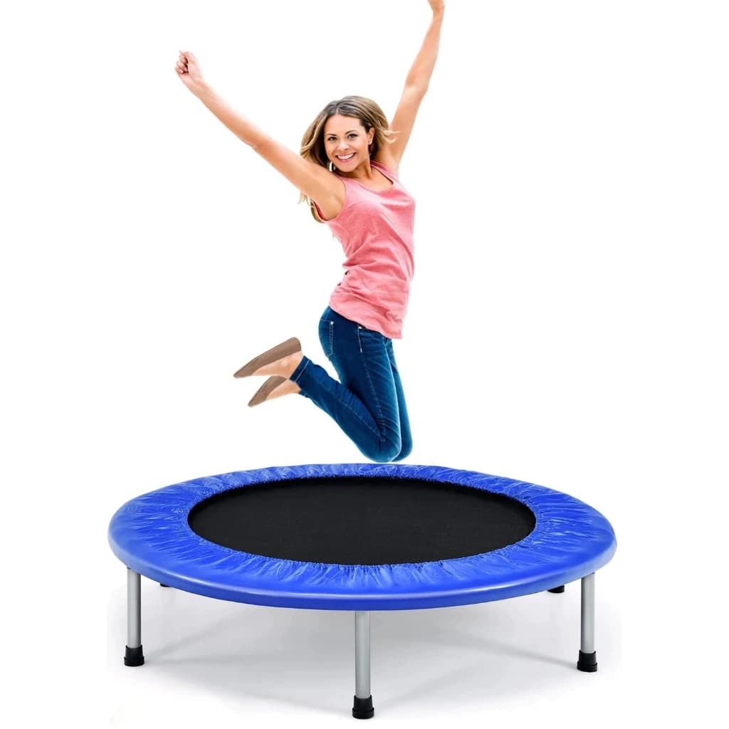 Trampolim Jump Profissional Com Capa Saia Diâmetro 1 M 200kg Mini Reforço Cama Elástica Academia
