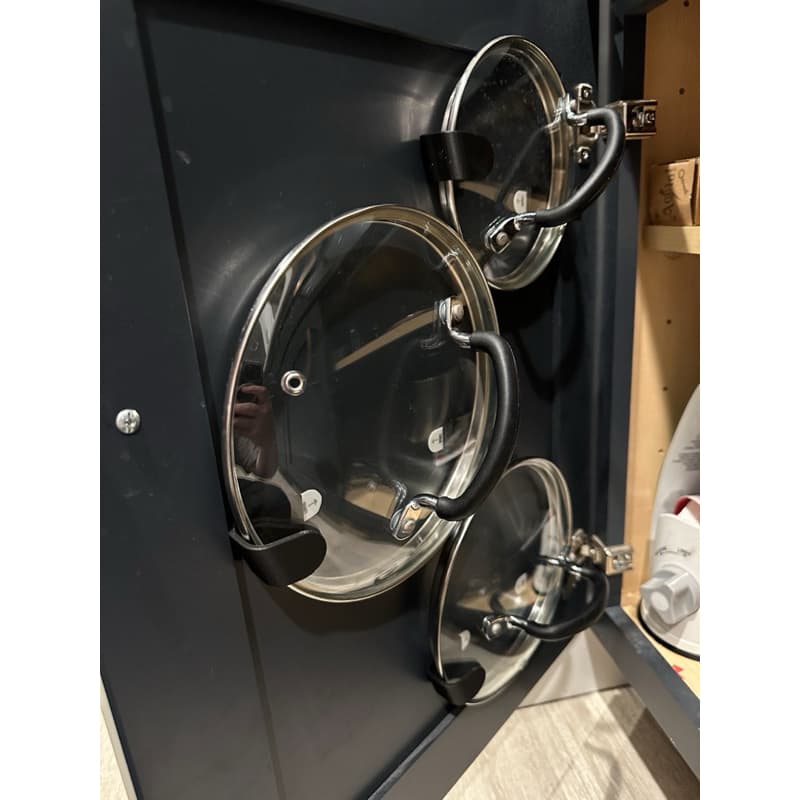 suporte organizador de tampa de panela para parede e armários de cozinha- kit com 3, 4 e 5 suportes