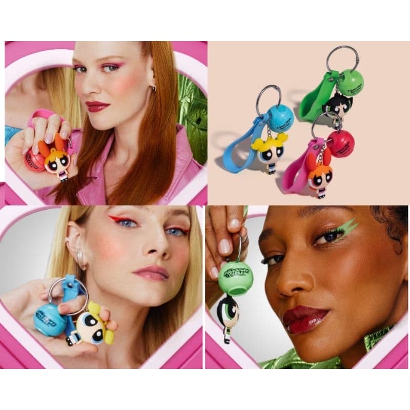 Creamy Balm Labial Gloss com Chaveiro de bolsa QDB Meninas Super Poderosas a escolha: Docinho, Lindinha, Florzinha