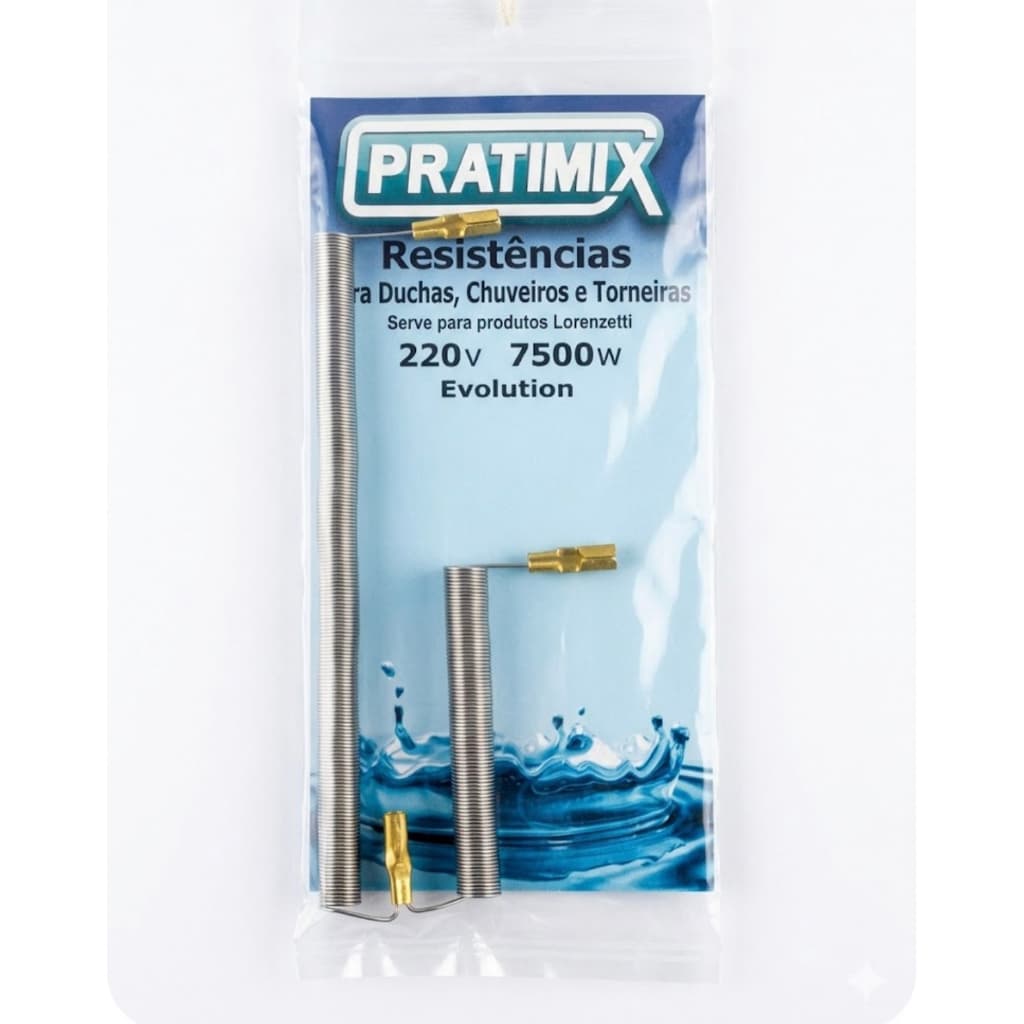 Resistência Pratimix 220v 7500w Lorenzetti Evolution Turbo Evolution Master