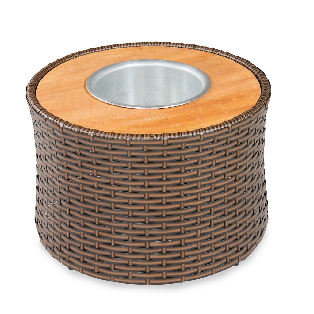 Mesa Para bebidas Champanheira Coller Junco Sintético Balde Gelo Área Gourmet Piscina Varanda Milano