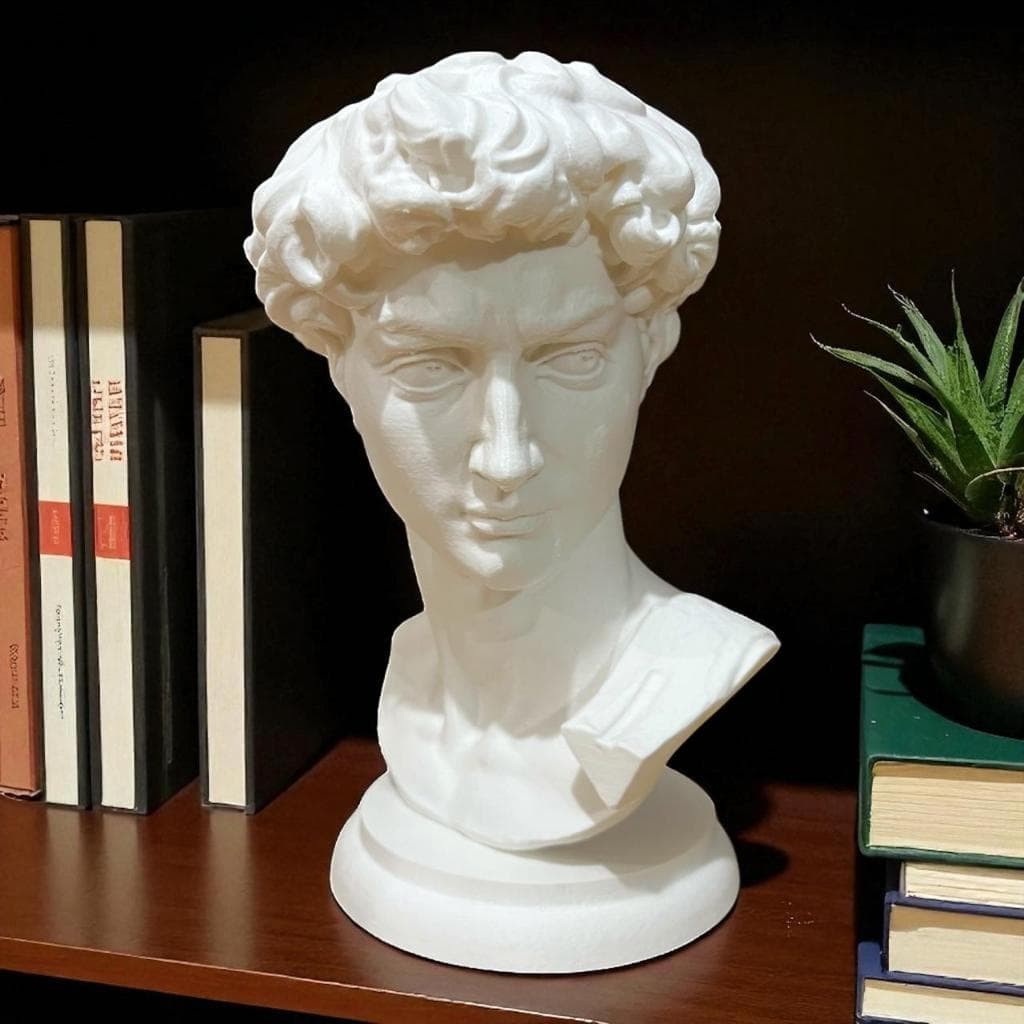 Estatueta Decorativa David de Michelangelo Busto Arte