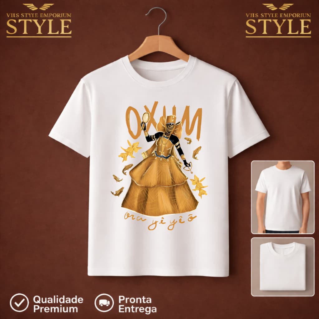 💛 Camiseta Oxum Orixá ✨ – Poder, Beleza e Axé | Umbanda, Candomblé| presente perfeito macumba vhs! 🔮