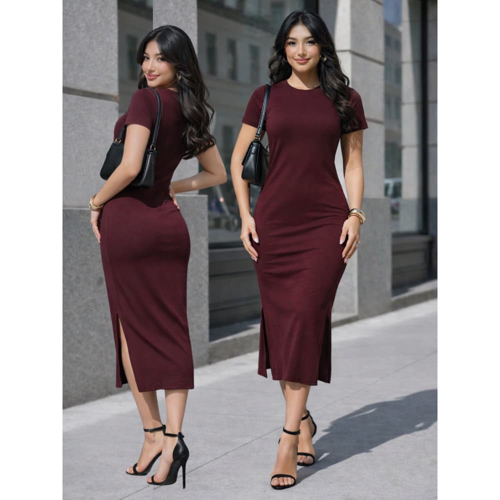 Vestido Midi Feminino Soltinho Moda Blogueira Elegante Casual Chique Algodão Premium
