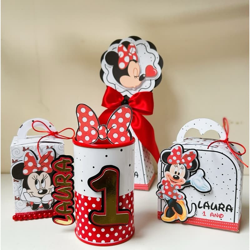 Kit Personalizados Minnie Vermelha / Festa infantil / Lembrancinhas