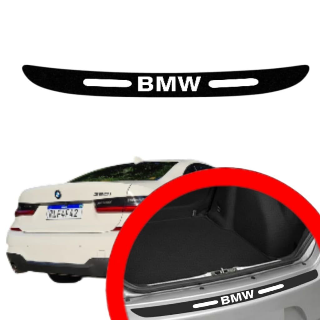 SOLEIRA PROTEÇAO PORTA MALA BMW UNIVERSAL PARA CARRO AUTOMOTIVO PERSONALIZADA VARIAS CORES