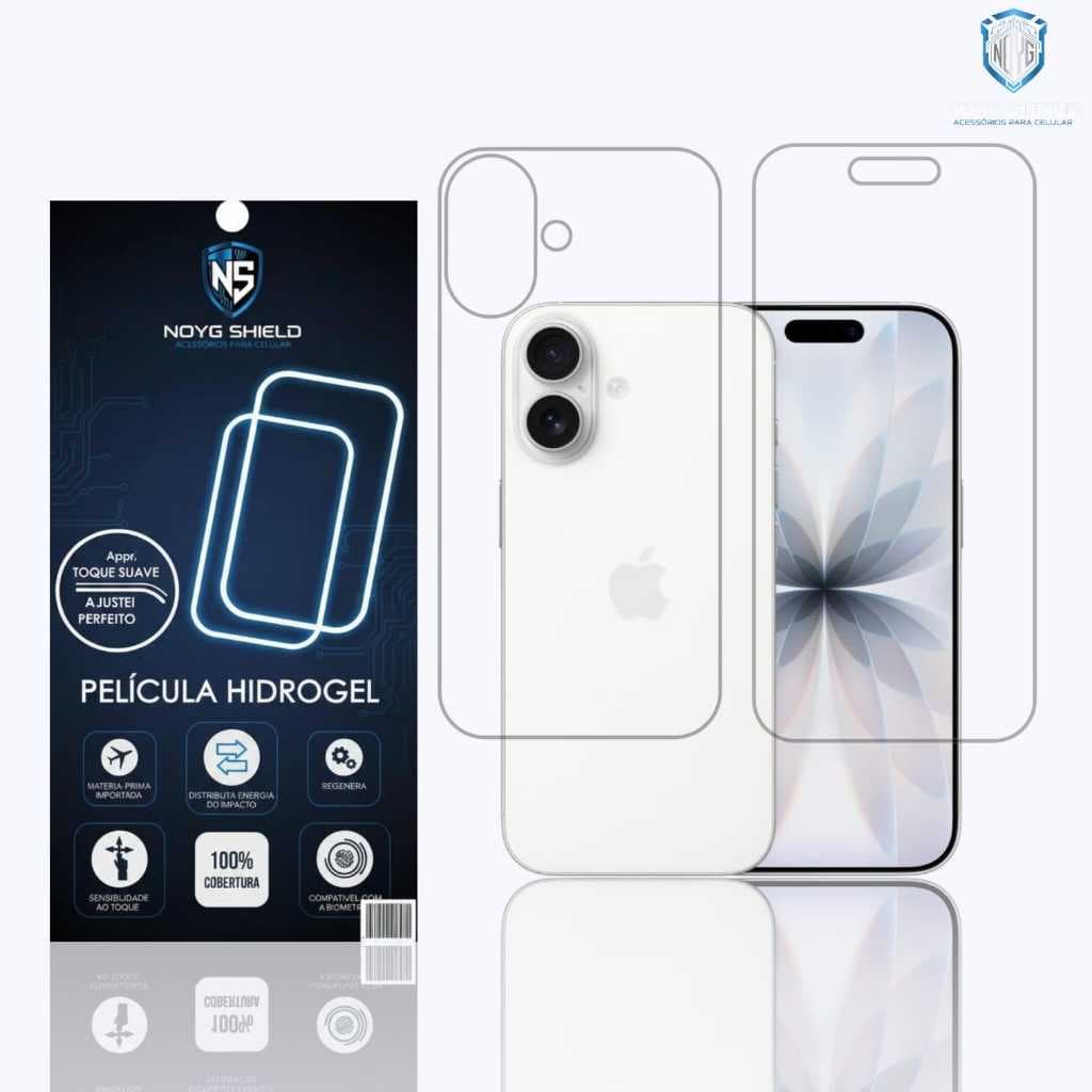 Pelicula Gel Hidrogel Frente e Verso Anti Impacto para Iphone 17