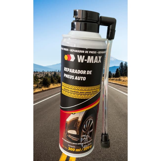 Reparador Spray Instantâneo de Furo Pneu Carro Bike Moto 300ml Wurth