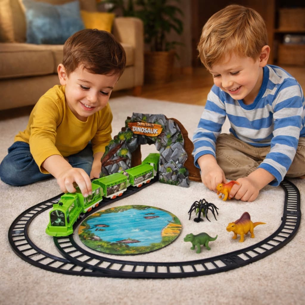 Brinquedo Trem Elétrico Locomotivo Trilho Dos Dinossauros>Divertido Interativo Educativo, Presente