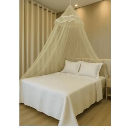 Mosquiteiro Teto Casal De Renda com Elástico para Evitar Picada de Mosquitos e Insetos