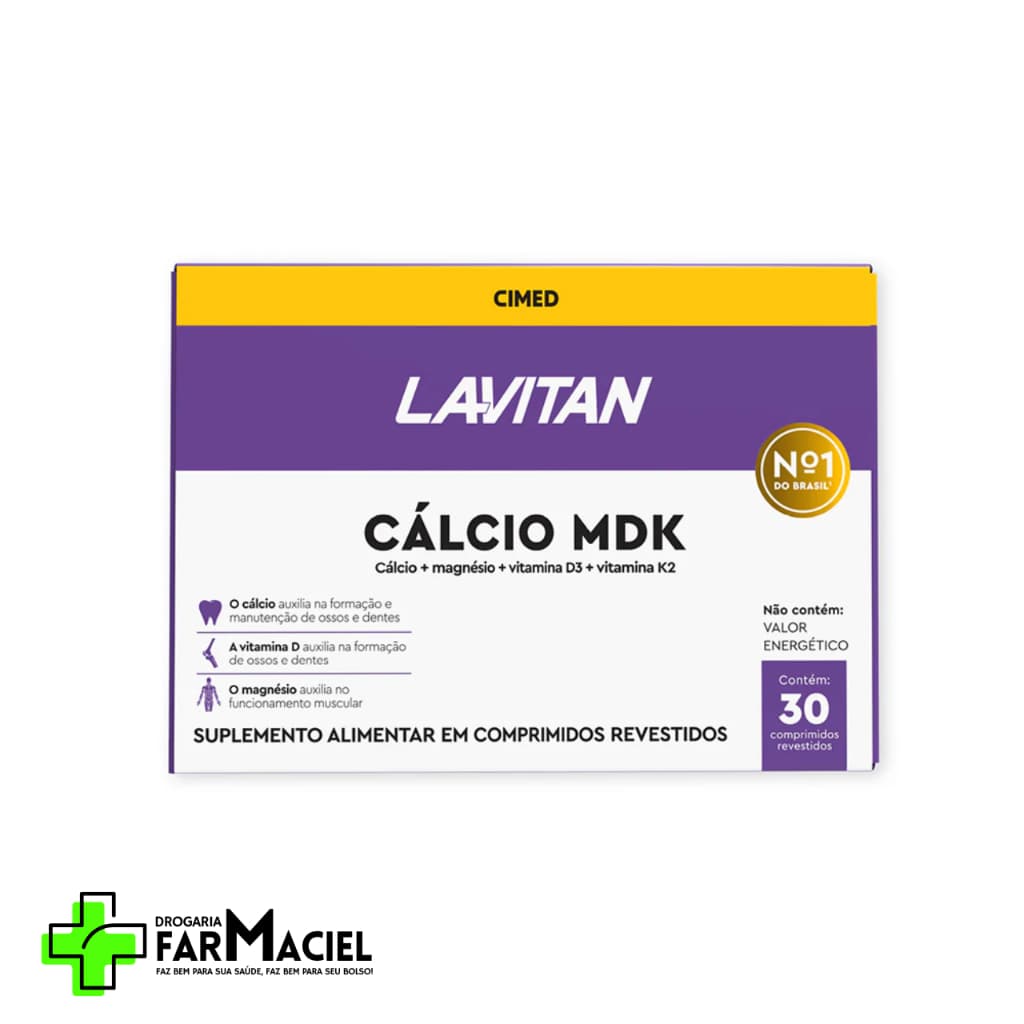 Lavitan Cálcio MDK com 30 Comprimidos