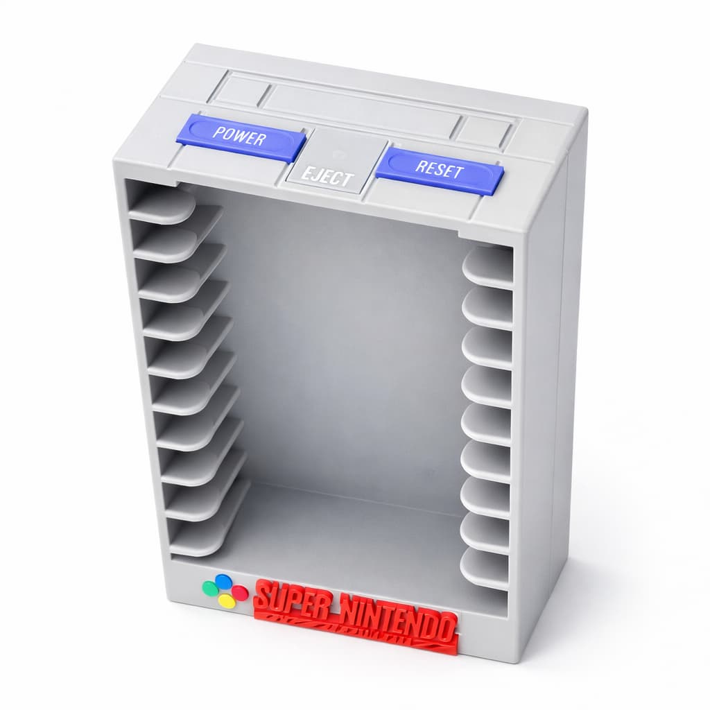 Suporte para Cartuchos de Super Nintendo SNES P/10 Cartuchos