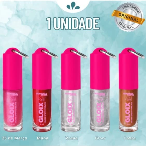 KIT 05 GLOSS FERNANDA COXTA - ORIGINAL - LANÇAMENTO GLOSS DA BLOGUEIRA SUPER HIDRATANTE - TENDÊNCIA