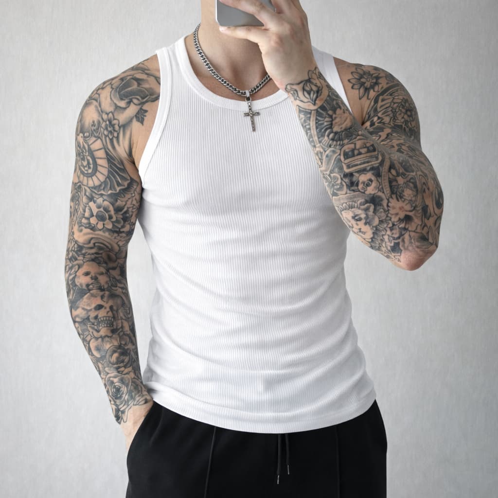 Regata Canelada Premium Masculina | Conforto e Caimento Perfeito | Academia e Casual