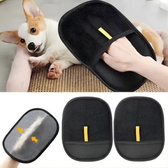 Luva Tira Pelos Pet Dupla Face Para Cães Gatos Sofá E Roupa