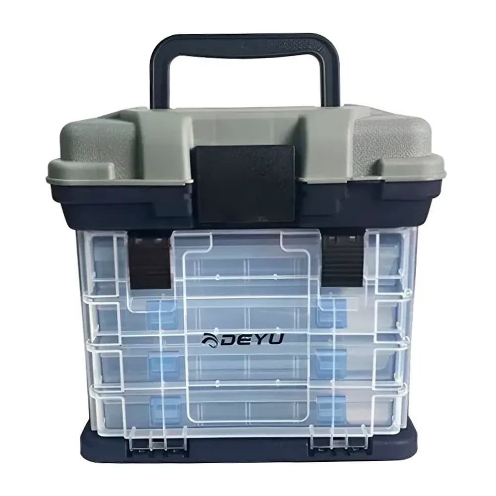 Caixa De Pesca ABS 4 Estojo Cinza  XD009 - Deyu