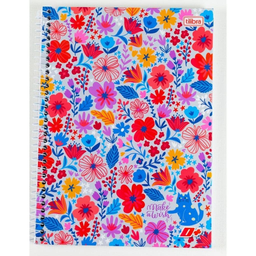 kit 10 Cadernos Espiral Capa Dura Universitário 1 Matéria D+ Tilibra Feminino 96 Folhas Escolar