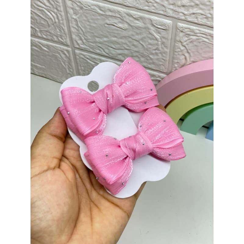 Parzinho de organza/ parzinho de laço/ parzinho de luxo/ laço luxuoso/ par de laço infantil / parzinho