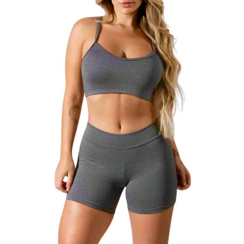 Short Legging Curto Cintura Alta Em Suplex Academia Fitness Feminino Corrida Envio Imediato