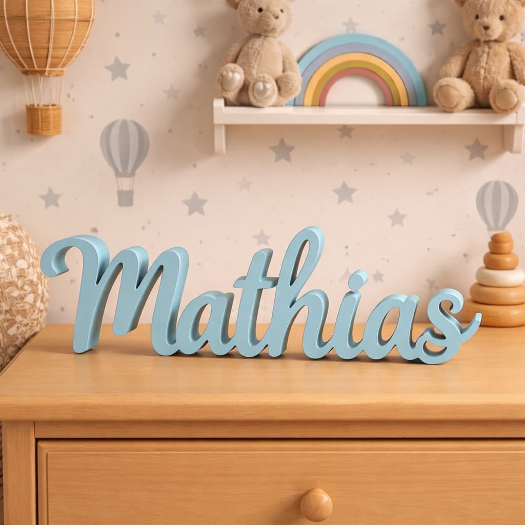 Letreiro Decorativo 3D Personalizado - Nome para Bebê, Filho, Namorado presente criativo