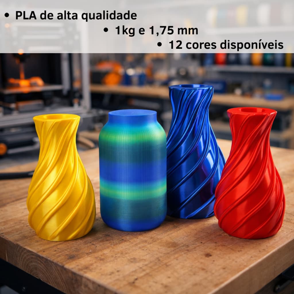 Filamento PLA Master Print Alta Qualidade para Impressão 3D Precisão 1,75mm 1kg
