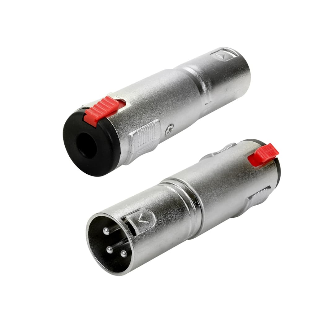 Kit 2 Adaptador Xlr Cannon Macho Para P10 Fêmea Com Trava