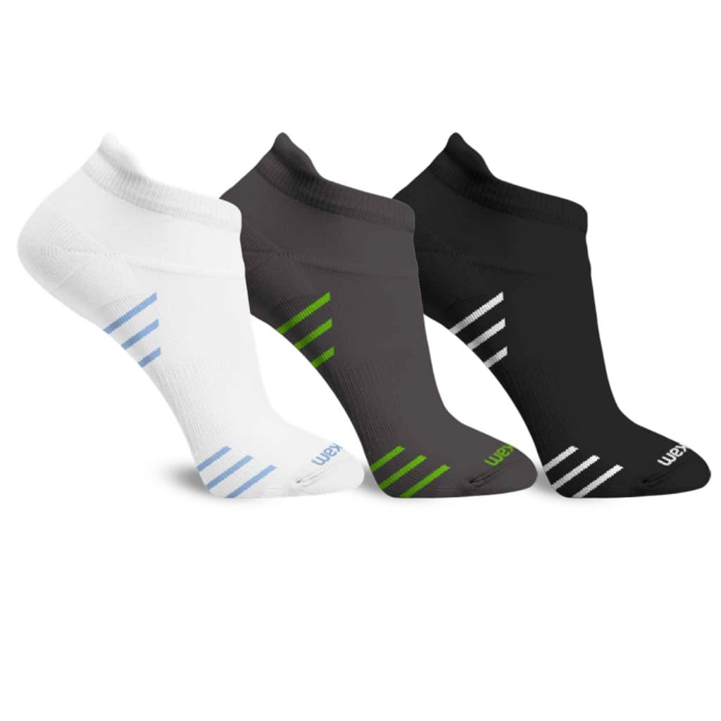Kit 3 Pares Meia Micro Invisível Performance para Corrida Caminhada Academia Fitness Rikam