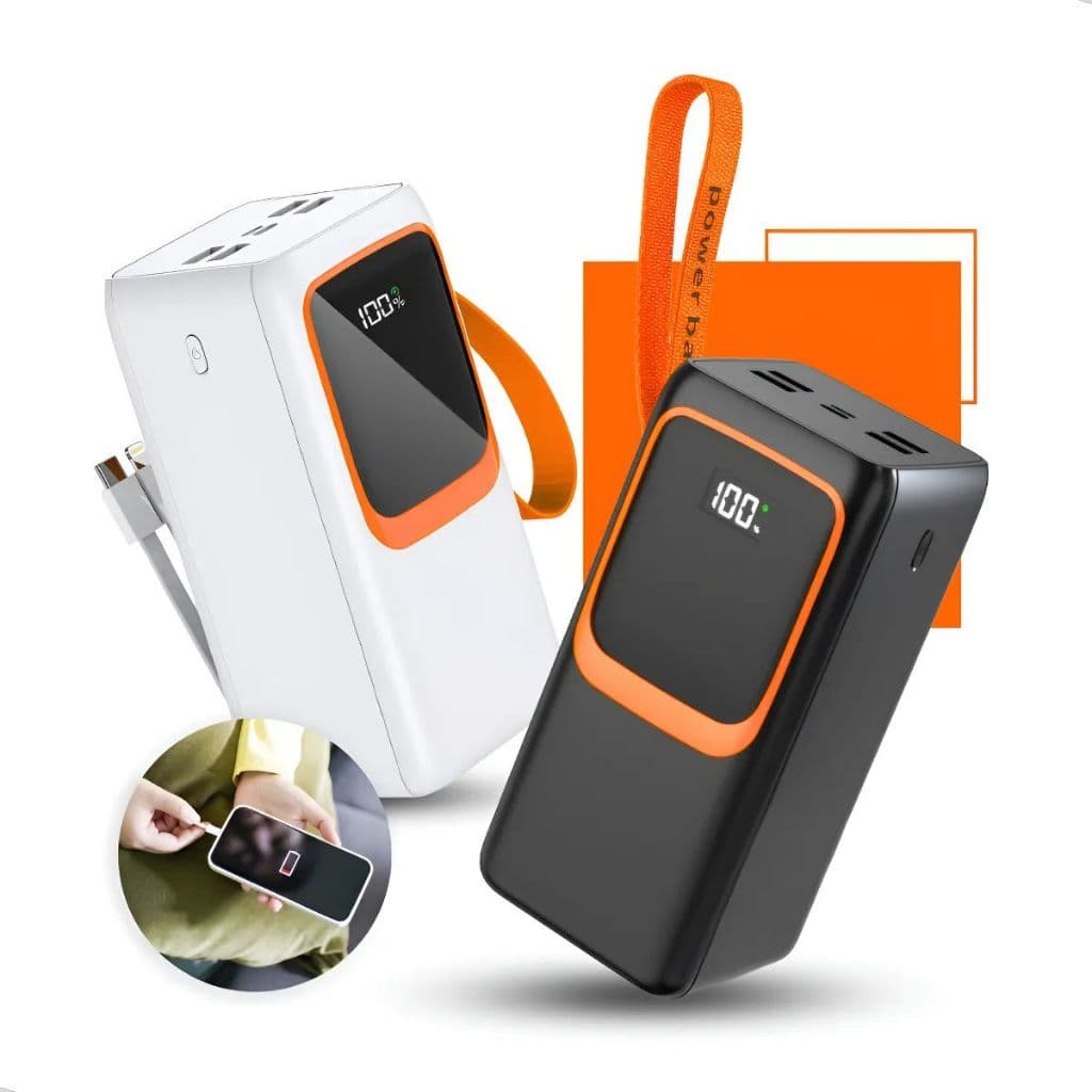 Power Bank Agold 50000mAh com Carga Rápida e Lanterna Integrada com 6 entradas