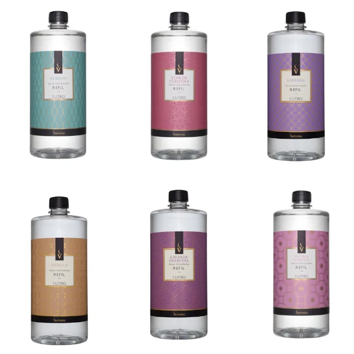 Refil Água Perfumada de Ambiente  1L Roupas Tecidos Cortinas Aromas Aromatizadores De Ambiente Home Spray água de passar